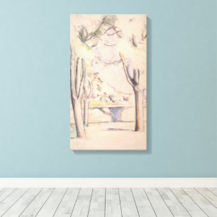Blick durch die Bäume von Paul Cezanne, Vintage Ku Leinwanddruck