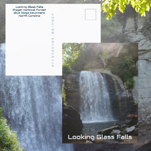 Blick Glass Falls Blue Ridge Mountains NC Postkarte