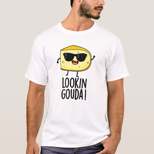 Blick Gouda Funny Cheese Pub T-Shirt (Vorderseite)