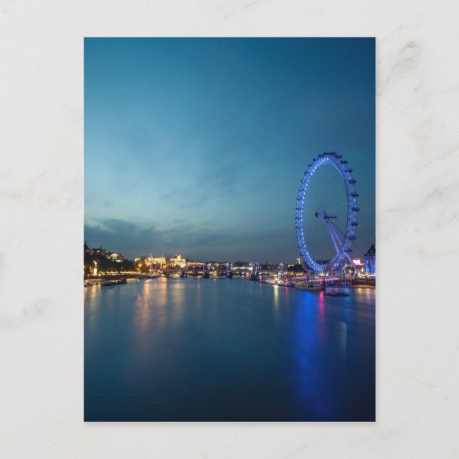 Blick hinunter auf die Themse Postkarte (Vorderseite)