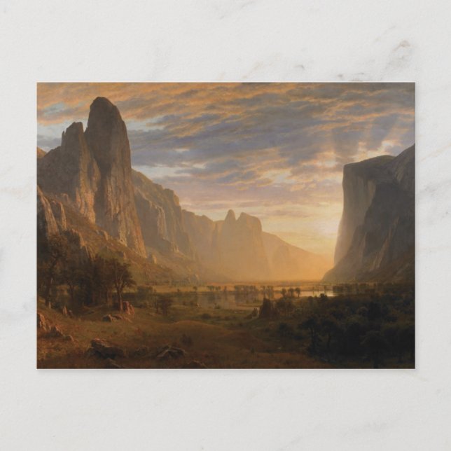 Blick hinunter ins Yosemite-Tal Postkarte (Vorderseite)