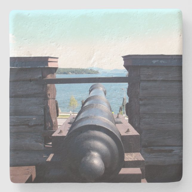 Blick hinunter zum Fass Steinuntersetzer (Vorderseite)