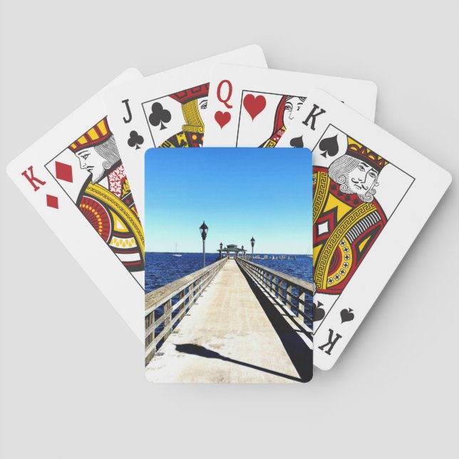 Blick hinunter zum Pier Spielkarten (Rückseite)