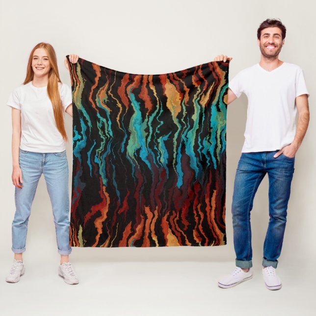 Blick in das abstrakte Feuer Fleecedecke (Beispiel)