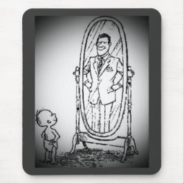 Blick in den Spiegel Mousepad