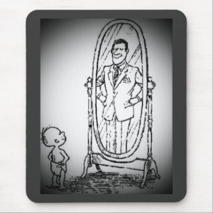 Blick in den Spiegel Mousepad