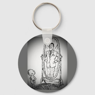 Blick in den Spiegel Schlüsselanhänger