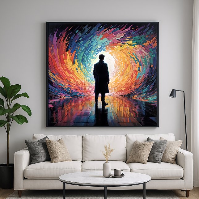 Blick in die Leere - einsame dunkle Silhouette Poster (Von Creator hochgeladen)