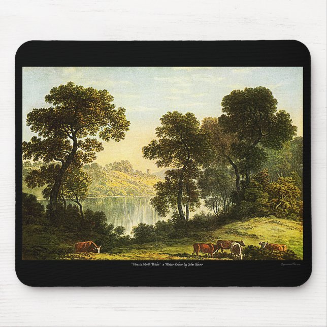 Blick in Nordwales, Aquarellmalerei Mousepad! Mousepad (Vorne)