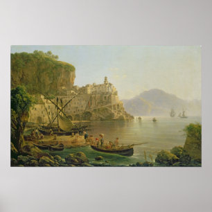Blick in Richtung Atrani auf der Amalfi, 1817 Poster