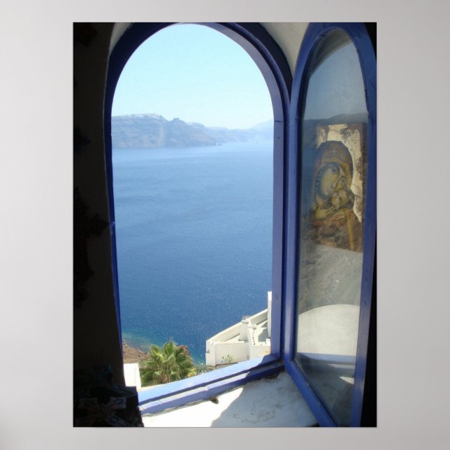 Blick in Santorin Poster (Vorne)