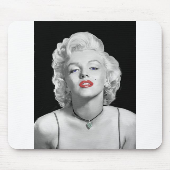 Blick MIC01BWRD-V3 des Liebe-Smaragds Heart.tif Mousepad (Vorne)