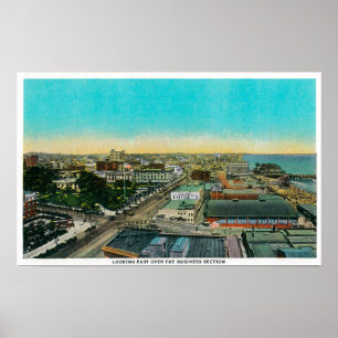 Blick nach Osten über den Geschäftsbereich, Long B Poster