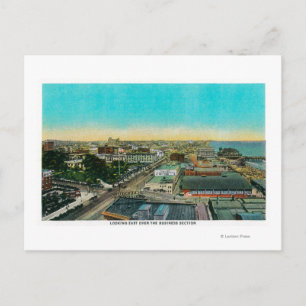 Blick nach Osten über den Geschäftsbereich, Long B Postkarte