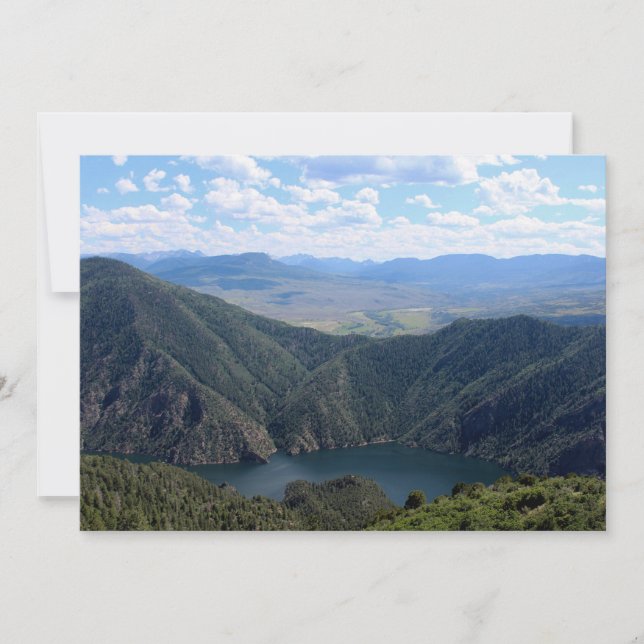 Blick nach unten auf das Gunnison Mitteilungskarte (Vorderseite)