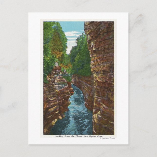 Blick nach unten Ausbleibender Keule aus Hydes Höh Postkarte (Vorderseite)