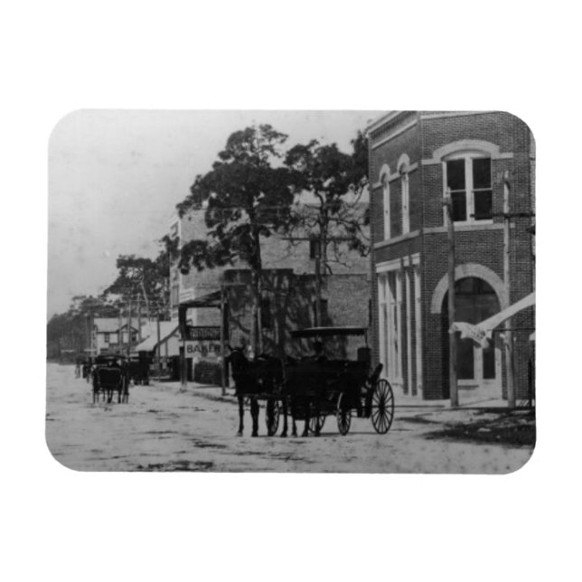 Blick nach Westen auf der Flagler-Straße Magnet (Horizontal)