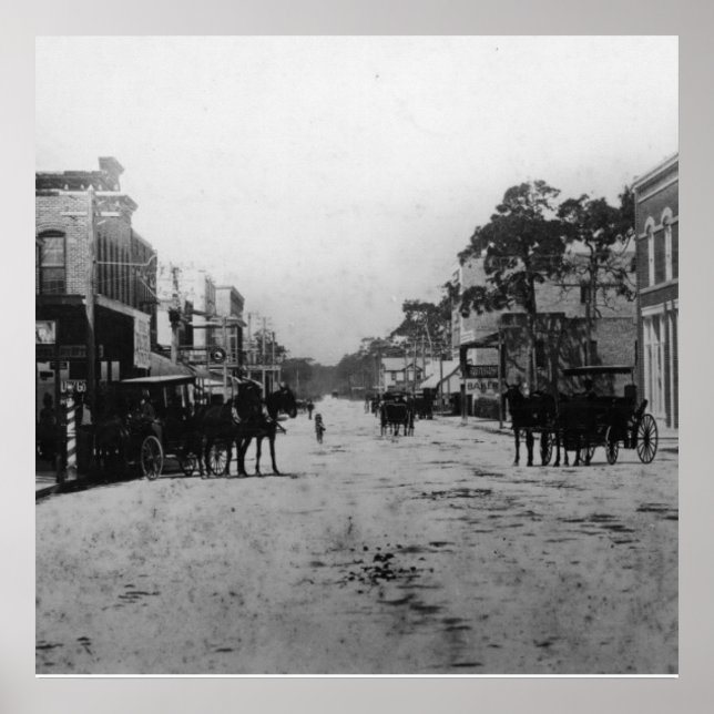 Blick nach Westen auf der Flagler-Straße Poster (Vorne)