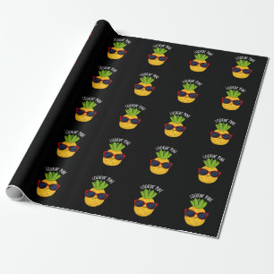 Blick Pine Funny Pineaple Pun Dark BG Geschenkpapier