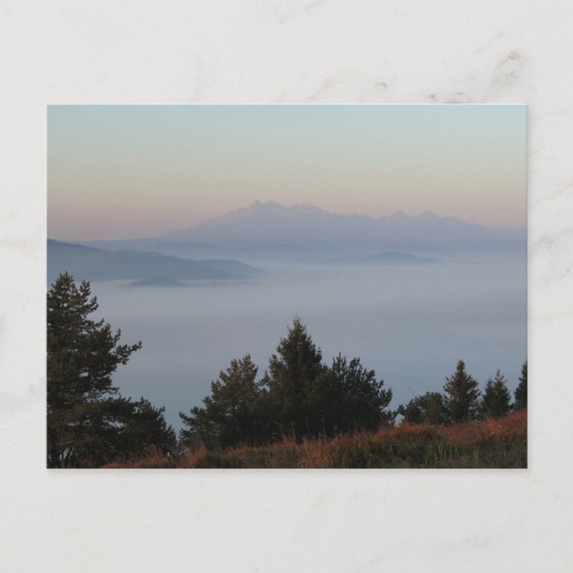 Blick Tatra aus Pieniny Postkarte (Vorderseite)