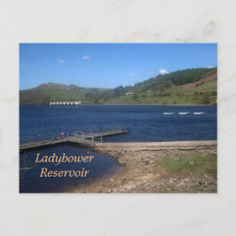 Blick über das Ladybower-Reservoir Postkarte