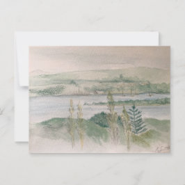 Blick über den Fluss Postkarte