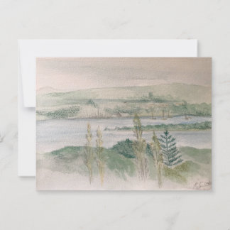 Blick über den Fluss Postkarte