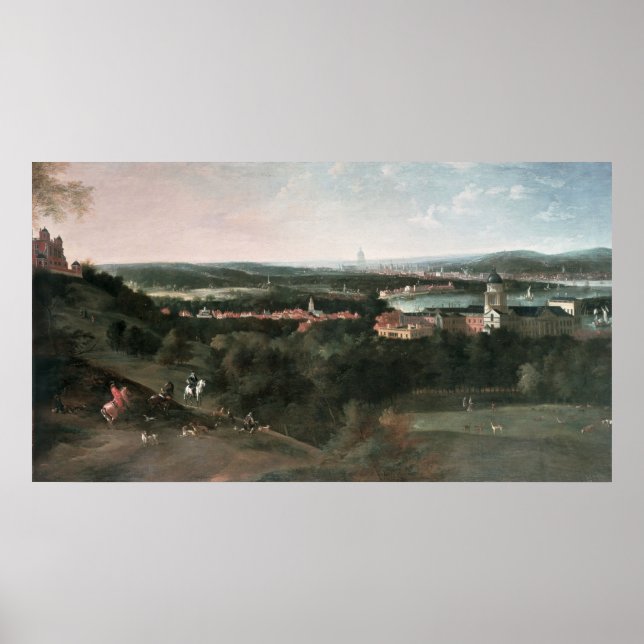 Blick über den Greenwich Park in Richtung London Poster (Vorne)