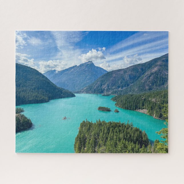 Blick über einen Gletschersee Puzzle (Horizontal)