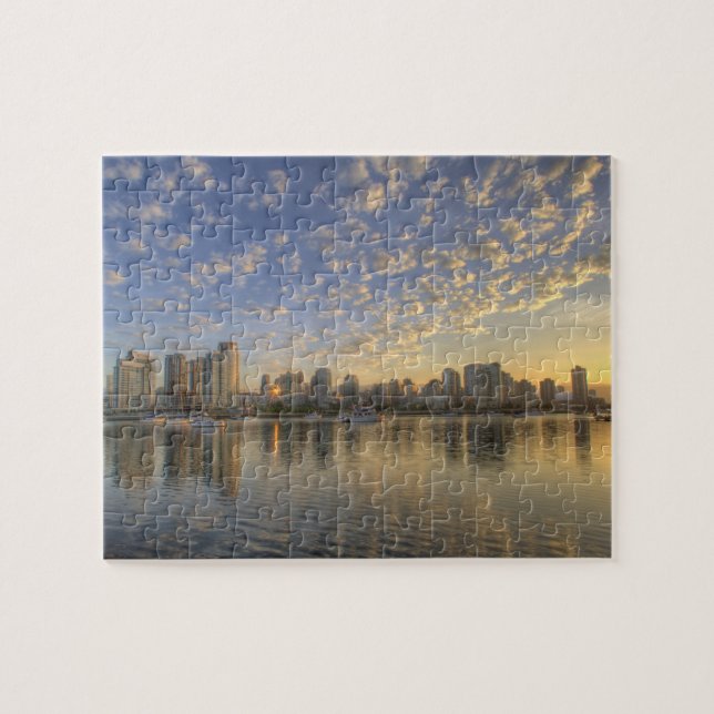 Blick über False Creek auf die Skyline Puzzle (Horizontal)