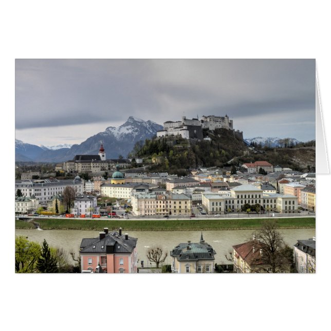 Blick über Salzburg Österreich (Vorderseite (Horizontal))