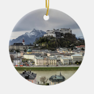 Blick über Salzburg Österreich Keramik Ornament