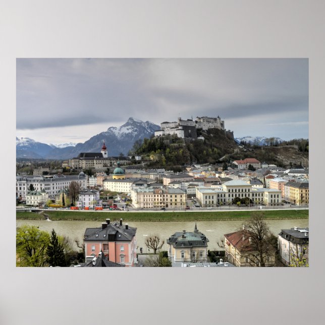 Blick über Salzburg Österreich Poster (Vorne)