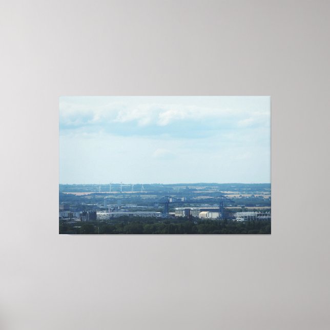 Blick über Teesside Leinwanddruck (Vorderseite)