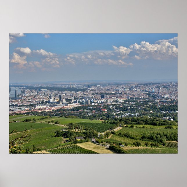 Blick über Wien von Kahlenberg aus Poster (Vorne)