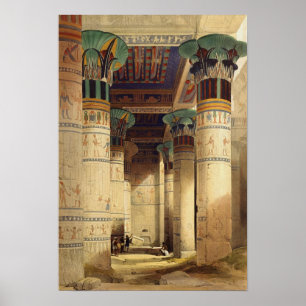 Blick unter dem Grand Portico, Philae Poster