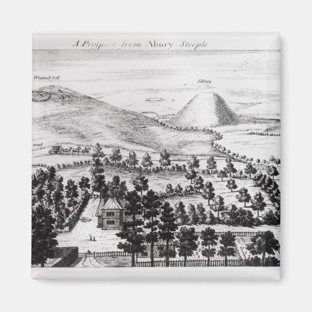 Blick vom Aveburysteppel des Silbury Hill Magnet (Vorne)
