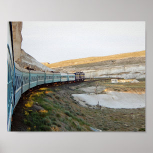 Blick vom Fenster des Zuges Poster