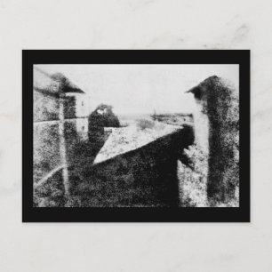 Blick vom Fenster in Le Gras, erstes Foto Postkarte