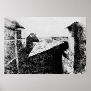 Blick vom Fenster in Le Gras, Joseph Niepce Poster
