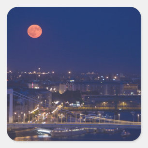 Blick vom Fishermens-Bastion neben Matyas Quadratischer Aufkleber