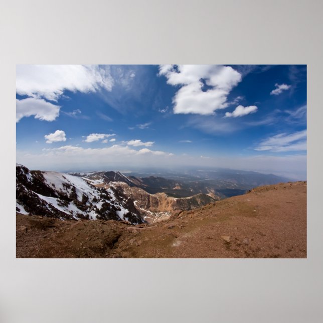 Blick vom Gipfel des Pikes Peak Poster (Vorne)
