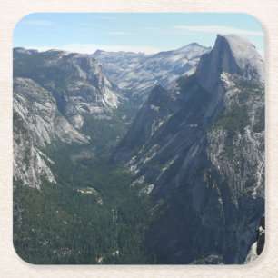 Blick vom Glacier Point im Yosemite National Park Rechteckiger Pappuntersetzer