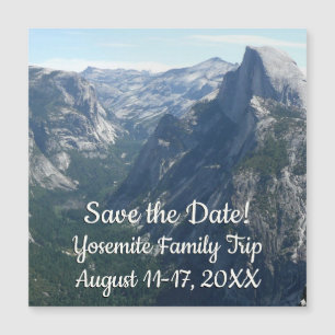 Blick vom Glacier Point Save the Date in Yosemite Magnetkarte