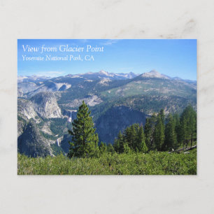 Blick vom Glacier Point, Yosemite, CA Postkarte