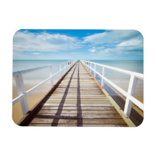 Blick vom Pier über Meer Magnet
