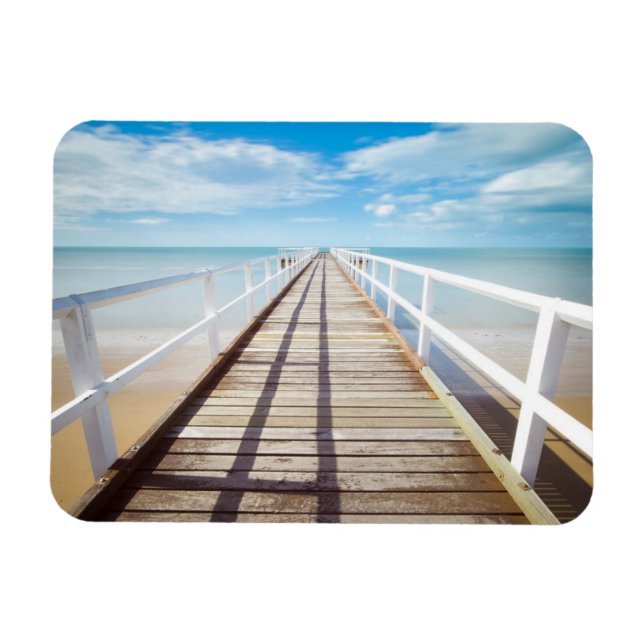Blick vom Pier über Meer Magnet (Horizontal)