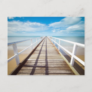 Blick vom Pier über Meer Postkarte