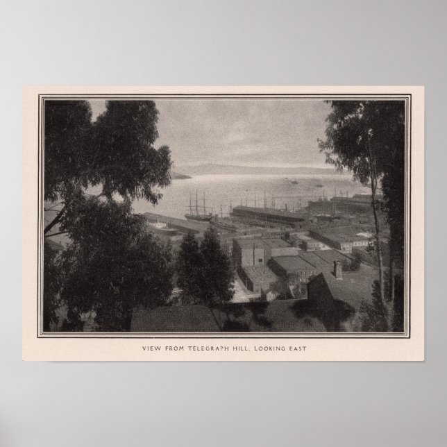 Blick vom Telegraph Hill nach Osten Poster (Vorne)