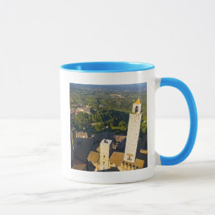 Blick vom Turm, San Gimignano, Siena, Toskana Tasse